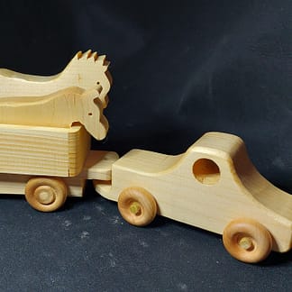 Pickup Truck with Horse trailer and Horses